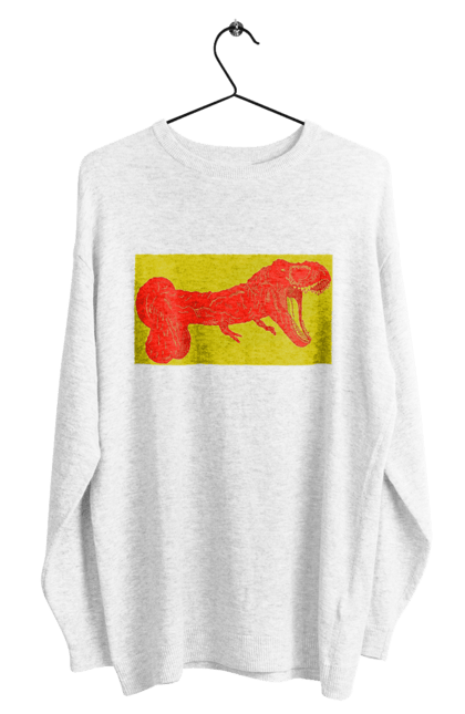 Світшот чоловічий з принтом "Член Динозавр". Динозавр, писюн, член. 2070702