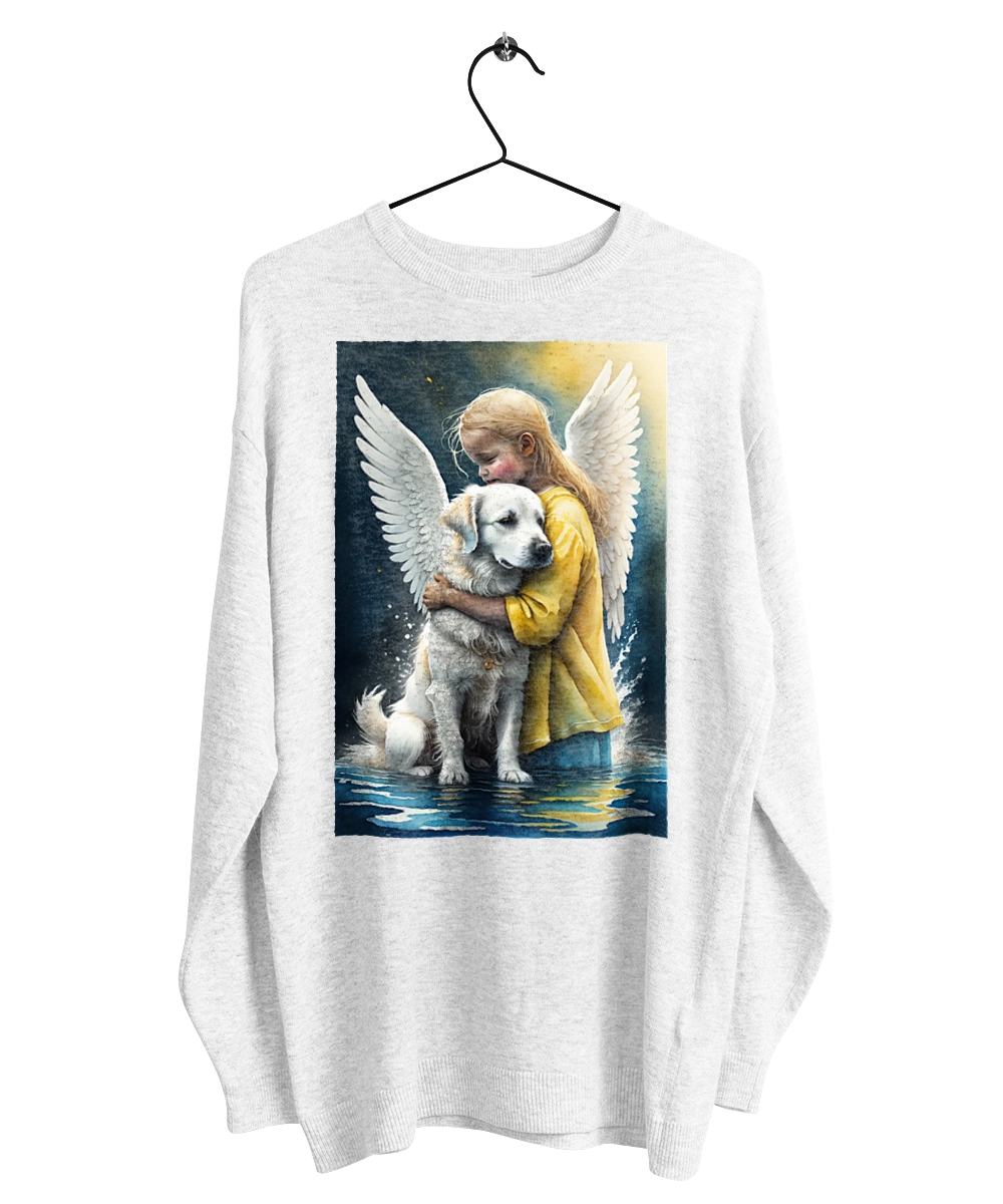 Girl and dog angel [memorial to dead animals]
