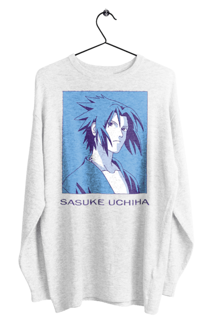 Світшот чоловічий з принтом "Наруто Саске Учіха". Naruto, sasuke, sasuke uchiha, аніме, команда 7, команда номер 7, манга, наруто, саске, саске учіха. 2070702