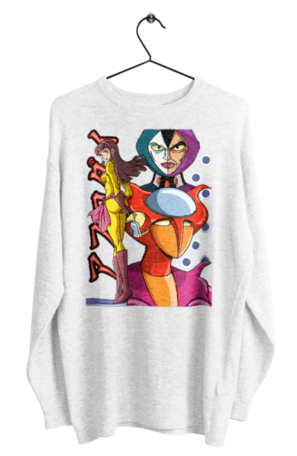 Men's sweatshirt with prints Mazinger Z Aphrodite. Anime, aphrodite, manga, mazinger z, mecha, robots. 2070702