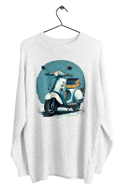 Світшот чоловічий з принтом "Мопед". Відпочинок, літо, мопед, скутер, швидкість. 2070702