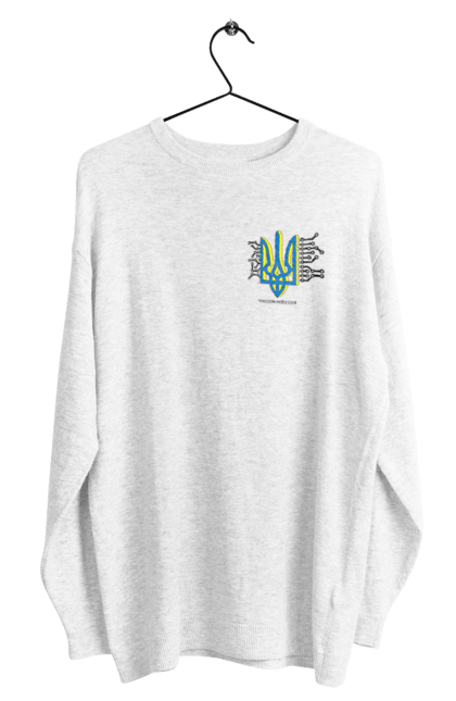 Світшот чоловічий з принтом "Процесор Свободи  серце. Жовтоблакить.". Sarabeevart, купити, патріотична, процесор, свобода, серце, україна. 2070702