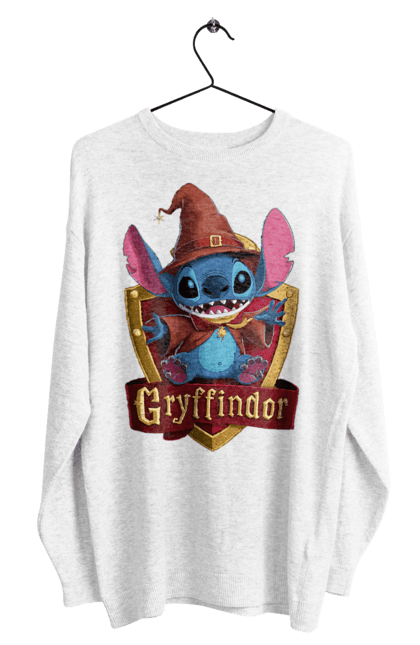 Свитшот мужской с принтом Стич Гриффиндор. Gryffindor, harry potter, hogwarts, stich, гарри поттер, гриффиндор, стич, факультет, франшиза, хогвартс. 2070702