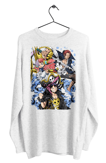 Men's sweatshirt with prints One Piece Luffy. Anime, luffy, manga, monkey de luffy, one piece, pirates. 2070702