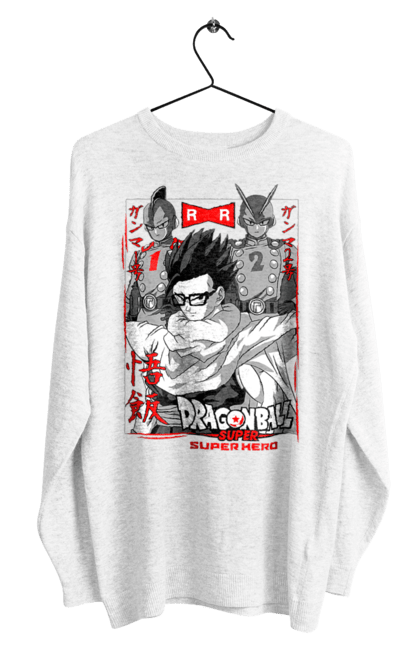 Men's sweatshirt with prints Dragon Ball Gohan. Anime, dragon ball, gohan, goku, manga, tv series, vegeta. 2070702