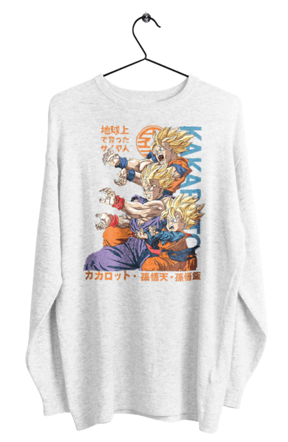 Світшот чоловічий з принтом "Перли дракона". Anime, dragon ball, goku, manga, vegeta, аніме, вегета, гоку, манга, перли дракона. 2070702