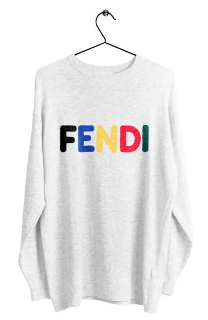 Men's sweatshirt with prints Fendi. Bag, brand, clothes, fashion, fashion house, fendi, italy, luxury, lvmh. 2070702