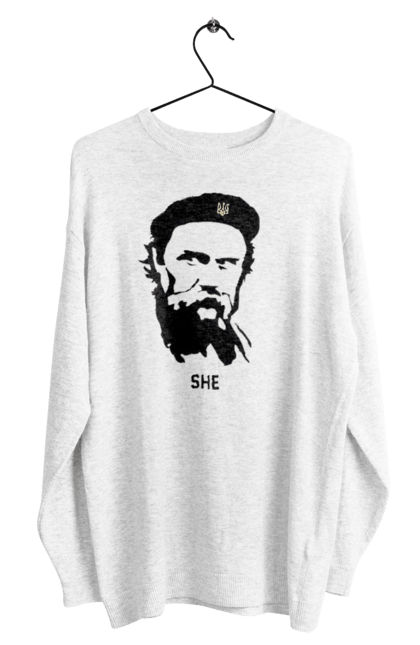 Світшот чоловічий з принтом "Шевченко". Берет, кобзарь, тарас, украина, шевченко. 2070702