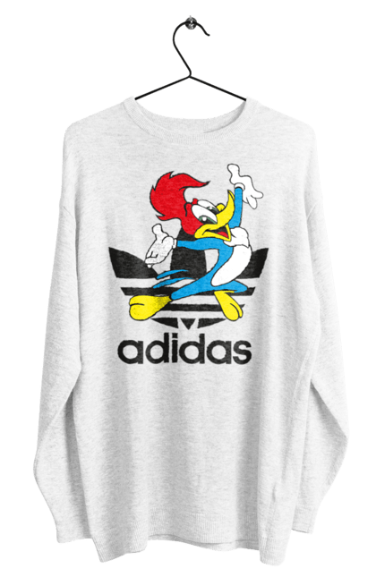 Світшот чоловічий з принтом "Adidas Вуді Вудпекер". Adidas, woody woodpecker, адідас, вуді, вуді вудпекер, дятел вуді, мультсеріал. 2070702