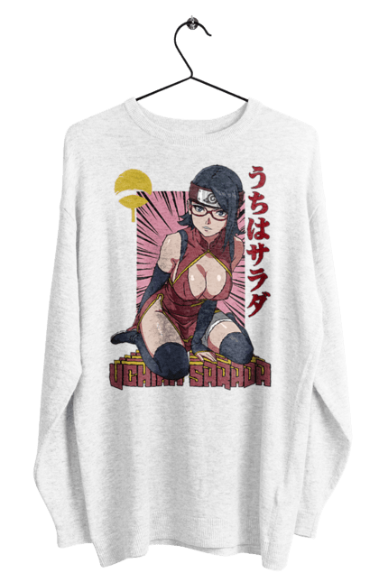 Men's sweatshirt with prints Boruto Sarada Uchiha. Anime, boruto, manga, sarada uchiha, tv series, uchiha. 2070702