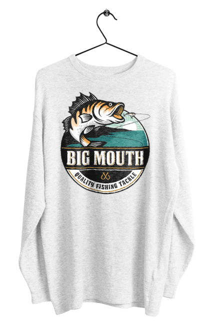 Світшот чоловічий з принтом "Рибалка". Вилика рибалка, рибалка, хоббі. 2070702