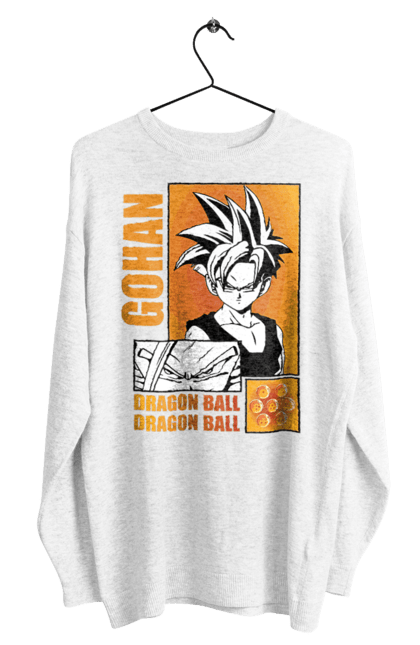 Свитшот мужской с принтом Жемчуг дракона Гохан. Anime, dragon ball, goku, manga, аниме, гоку, гохан, жемчуг дракона, манга. 2070702