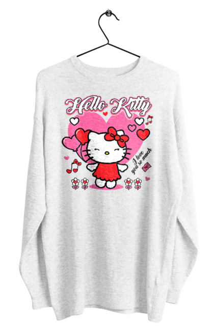 Світшот чоловічий з принтом "Хелло Кітті". Hello kitty, бренд, кіт, кошеня, персонаж, хелло кітті. 2070702