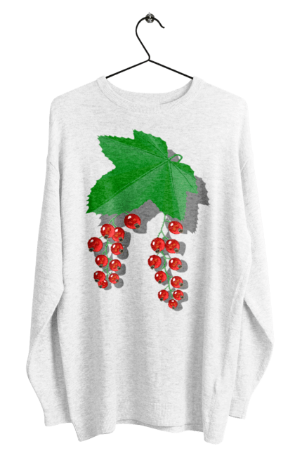 Світшот чоловічий з принтом "Порічки Червоні". Делікатес, зріла, їжа, листя, літо, порічки, порічки червоні, смачно, смородина, стигла, урожай, червона, червона смородина, ягідка, ягода, ягоди. 2070702