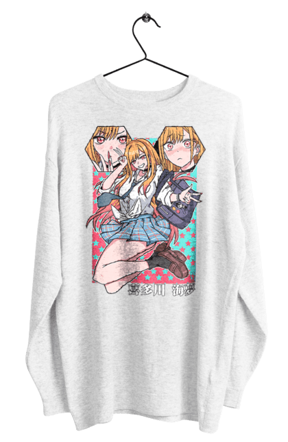 Men's sweatshirt with prints My Dress Up Darling. Anime, gyaru, manga, marin kitagawa, marine, my dress-up darling, porcelain doll. 2070702