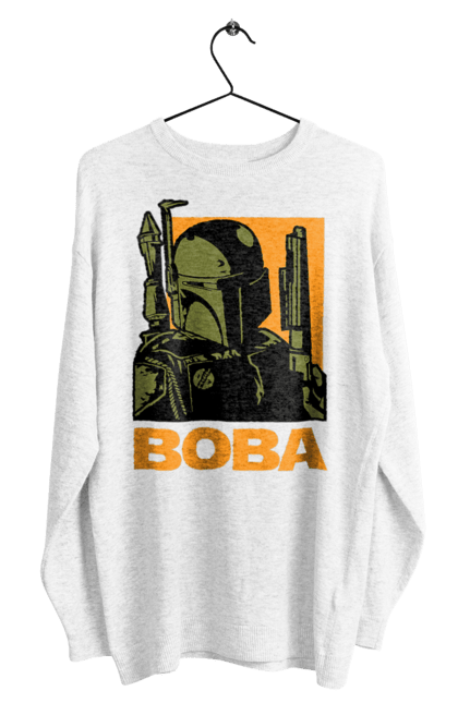 Світшот чоловічий з принтом "Боба Фетт". Boba fett, боба фетт, зоряні війни, клон, мисливець за головами. 2070702