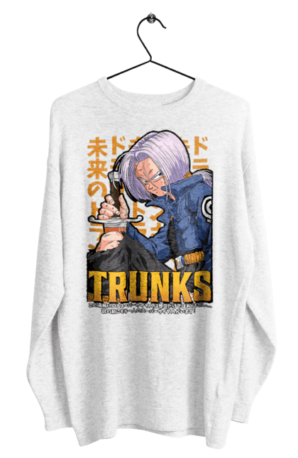 Світшот чоловічий з принтом "Перли дракона Транкс". Anime, dragon ball, manga, trunks, аніме, манга, перли дракона, транкс. 2070702