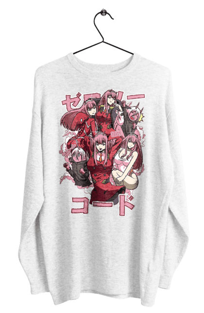 Свитшот мужской с принтом Милый во Франксе Zero Two. Anime, manga, zero two, аниме, зеро ту, манга, милый во франксе, ноль два. 2070702