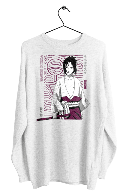 Men's sweatshirt with prints Naruto Sasuke Uchiha. Anime, manga, naruto, sasuke, sasuke uchiha, team 7, team number 7, uchiha. 2070702