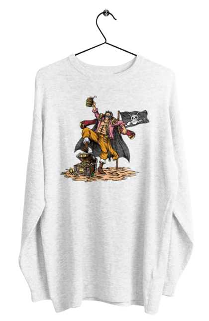 Men's sweatshirt with prints One Piece Gol D. Roger. Anime, gol d. roger, gold roger, manga, one piece, straw hat pirates. 2070702