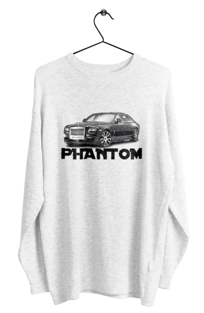 Світшот чоловічий з принтом "Рнолс ройс". Авто, автомобіль, люкс клас, ролс ройс, седан, фантом. 2070702