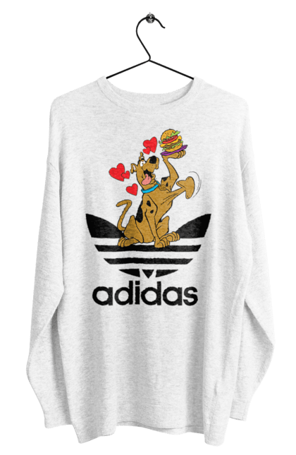 Світшот чоловічий з принтом "Adidas Скубі Ду". Adidas, scooby doo, scooby-doo, адідас, мультсеріал, серіал, скубі ду, скубі-ду, собака. 2070702