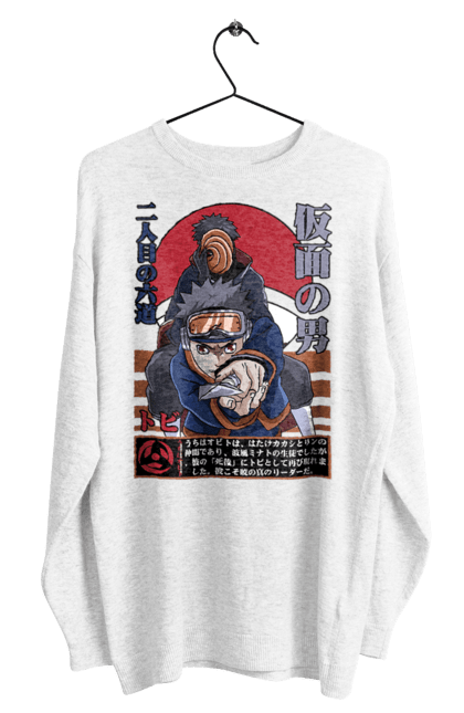 Men's sweatshirt with prints Naruto Obito Uchiha. Anime, character, manga, naruto, ninja, obito, obito uchiha, tv series, uchiha. 2070702