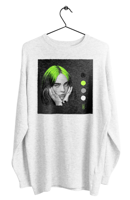 Світшот чоловічий з принтом "Біллі Ейліш". Біллі, біллі ейліш, ейліш. 2070702