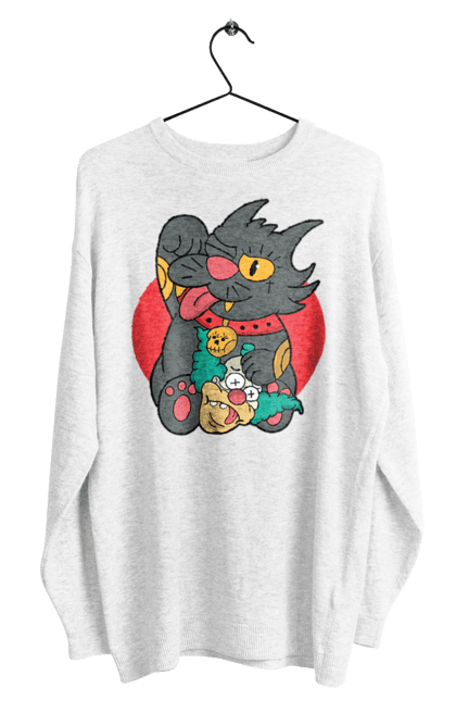 Men`s sweatshirt with prints The Simpsons Krusty the Clown. Clown, krusty, krusty the clown, simpsons. 2070702