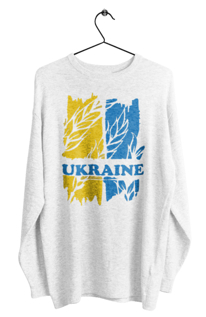 Men`s sweatshirt with prints Ukraine ears of wheat. Ears of wheat, symbol of ukraine, ukraine, ukrainian symbols. 2070702