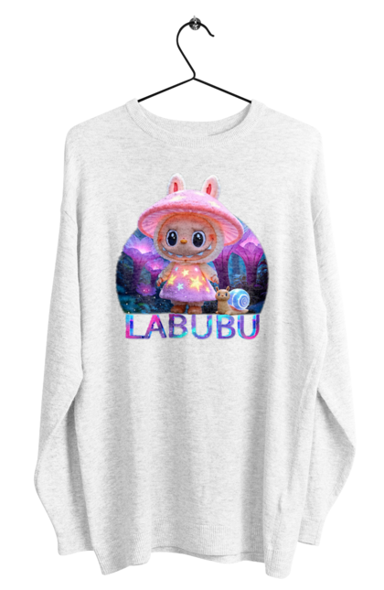 Світшот чоловічий з принтом "Лабубу". Брелок лабубу, іграшка лабубу, лабубу, лабубу кока кола, лялька лабубу, мерч лабубу, мила, рожева лабубу, смішна лабубу. 2070702