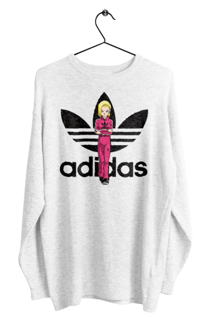 Світшот чоловічий з принтом "Adidas Андроїд 18". Adidas, android 18, dragon ball, адідас, андроїд 18, аніме, вбивця, кіборг, манга, перли дракона. 2070702