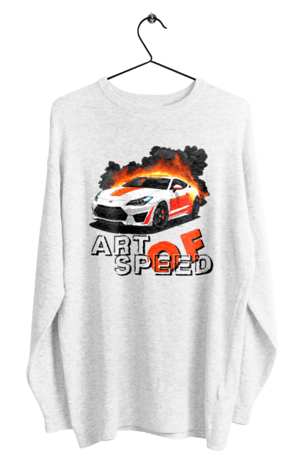 Світшот чоловічий з принтом "Швидкість". Авто, автомобіль, автомобільний, гонка, швидкість. 2070702