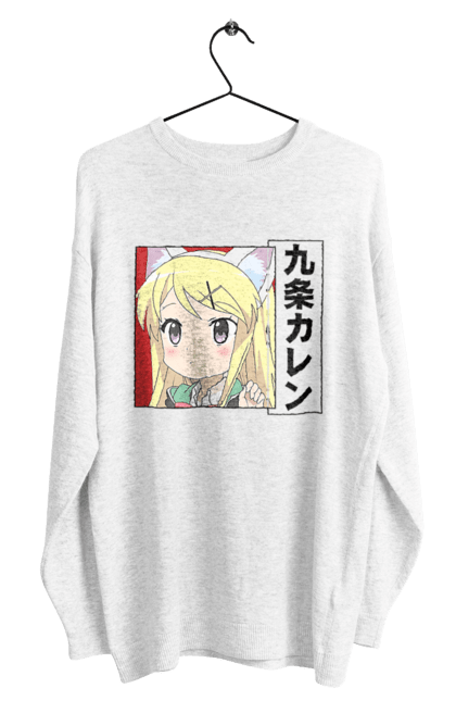 Men's sweatshirt with prints Kiniro Mosaic Karen Kujo. Anime, gold mosaic, karen, karen kujo, kiniro mosaic, kinmoza, manga. 2070702
