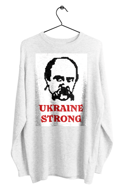 Світшот чоловічий з принтом "Тарас Шевченко". Бавовна, бавовнятко, війна, герб, доброго вечора, зсу, прапор україни, русский военный корабль, тарас шевченко, україна. 2070702
