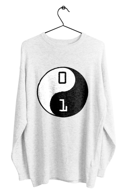 Світшот чоловічий з принтом "Інь Янь". Angular, c, css, html, it, javascript, jquery, php, python, react, svelt, vue, айтишник, айті, гумор, код, кодувати, прогер, програміст, програмісти, ти ж, ти ж програміст, тиж програміст. 2070702