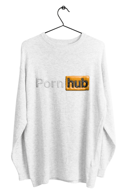 Світшот чоловічий з принтом "Порно Хаб". Гумор, логотип порнохаб, молодіжна, порно хаб, порнхаб. 2070702