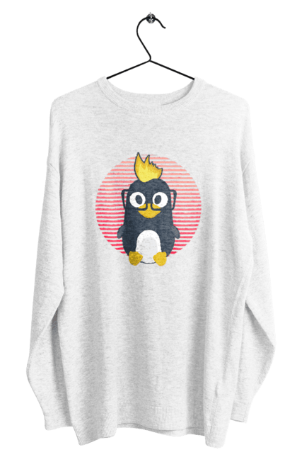 Світшот чоловічий з принтом "Лінукс". Айті, айтішнік, девелопер, іт, программіст, розробник. 2070702