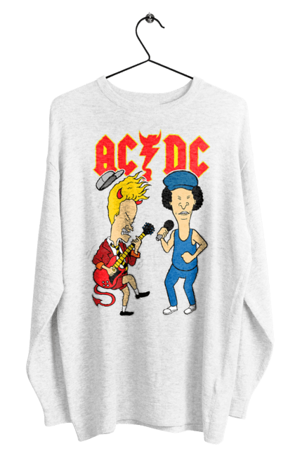 Men's sweatshirt with prints AC/DC. Ac dc, acd, blues rock, group, hard rock, music, rock n roll. 2070702