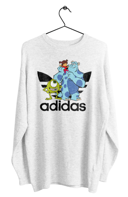 Світшот чоловічий з принтом "Adidas Корпорація монстрів". Adidas, monsters inc, pixar, адідас, корпорація монстрів, мультфільм. 2070702