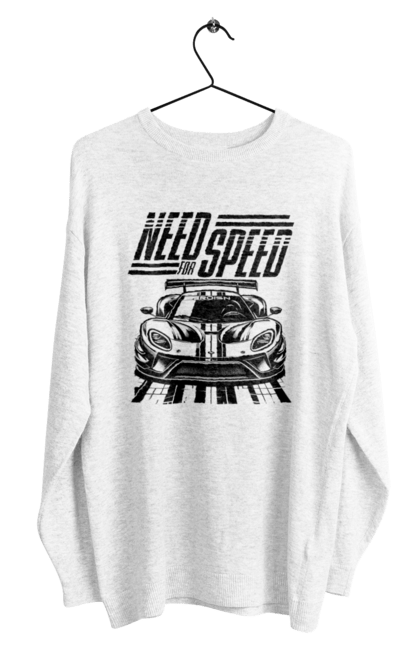 Світшот чоловічий з принтом "Жага швидкості". Відео ігри, гонки, ігри, комп ютерні ігри, машини, симулятори, швидкість. 2070702