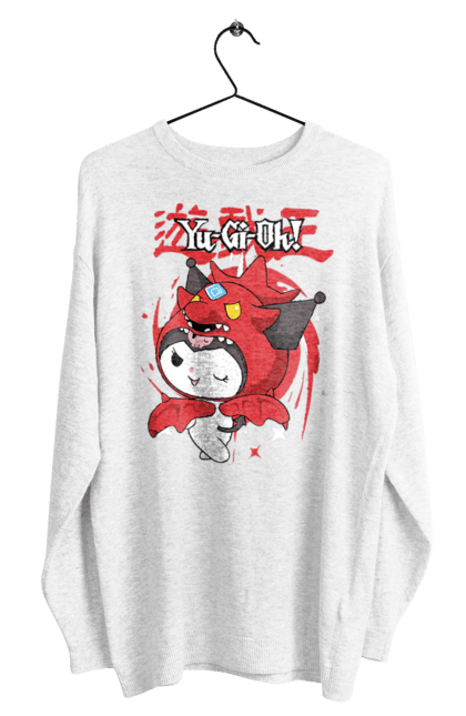 Men's sweatshirt with prints Yu Gi Oh! Kuromi. Anime, character, hello kitty, kuromi, my melody, sanrio, yu gi oh, yugio. 2070702