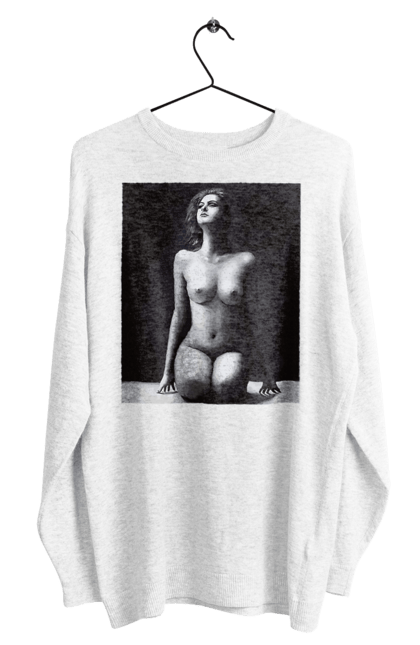 Світшот чоловічий з принтом "Краса тіла". Вигини жіночого тіла, грація тіла, груди, жіноче тіло, жіночі груди, краса тіла. 2070702