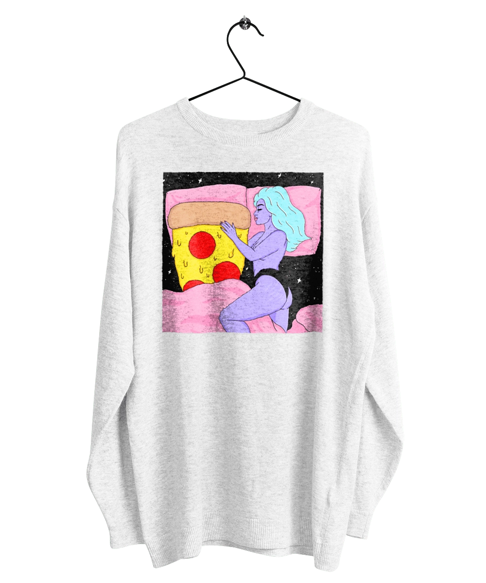 Фиолетовая Девушка И Пицца