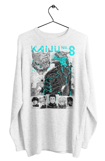 Men's sweatshirt with prints Kaiju № 8 Kafka Hibino. Anime, hibino kafka, kafka hibino, kaiju, kaiju 8, kaiju 8, kaiju № 8, manga. 2070702