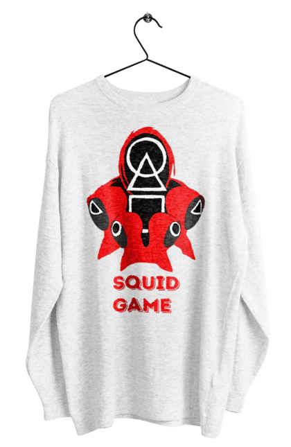 Світшот чоловічий з принтом "Squid game1". Гра в кальмара, кальмар, серіал, фільм. PrintMarket - інтернет-магазин одягу та аксесуарів з принтами плюс конструктор принтів - створи свій унікальний дизайн