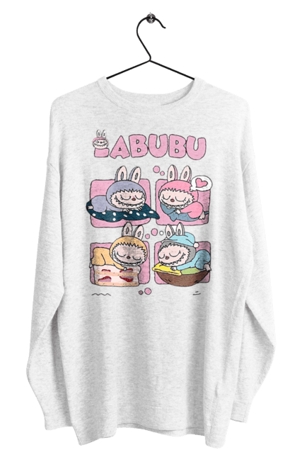 Світшот чоловічий з принтом "Сон Labubu". Labubu, weird cute, іграшки, лабубу. 2070702