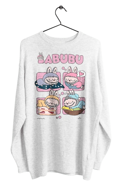 Свитшот мужской с принтом Сон Labubu. Labubu, weird cute, игрушки, лобубу. 2070702