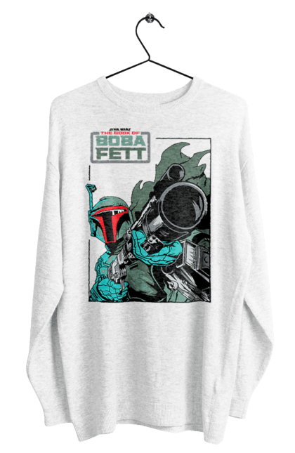 Men's sweatshirt with prints Boba Fett. Bob fett, boba fett, clone, head hunter, star wars. 2070702