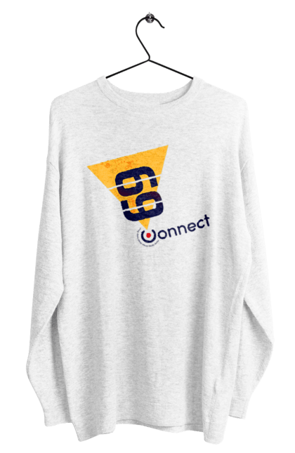 Світшот чоловічий з принтом "69  є контакт". Жарт, контакт, прикол, секс. 2070702